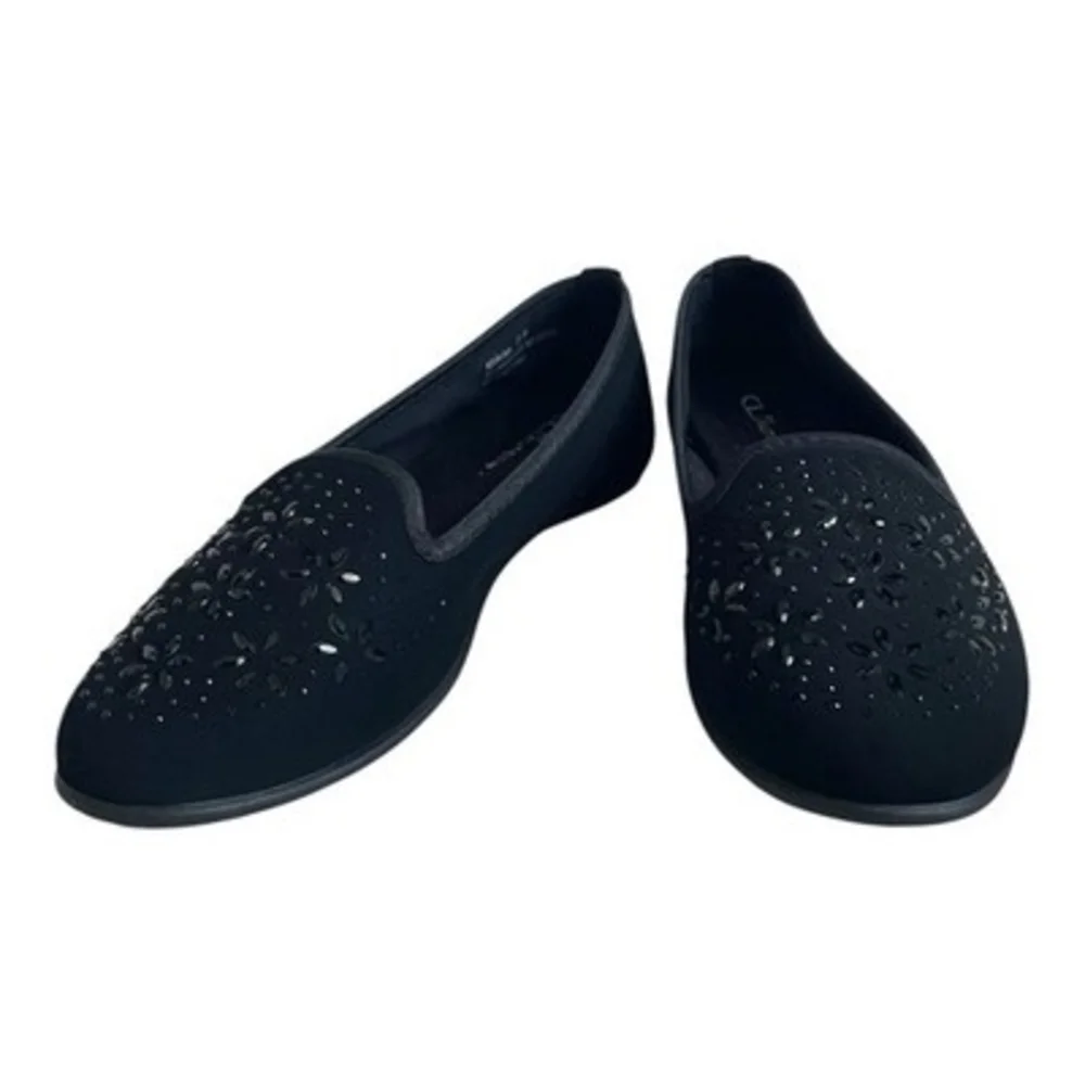CL by Chinese Laundry Black Sparkle Loafers Womens Size 9.5 Excellent Condition